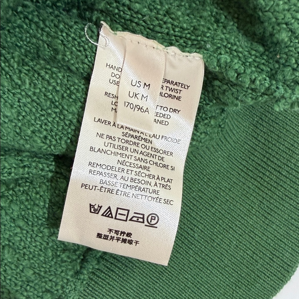 Free People Top Size M Green Cotton Textured Pullover EUC - Picture 8 of 10